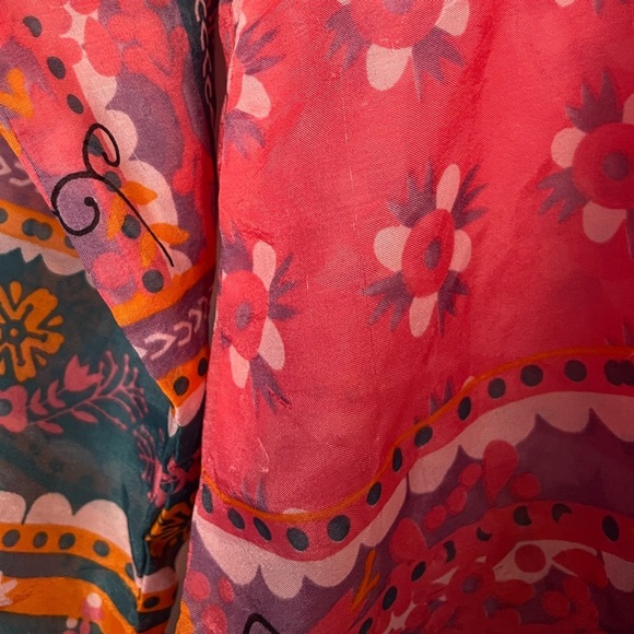 Live Happy Natural life sheer small Pink & Multicolored Bohemian blouse - Picture 6 of 6